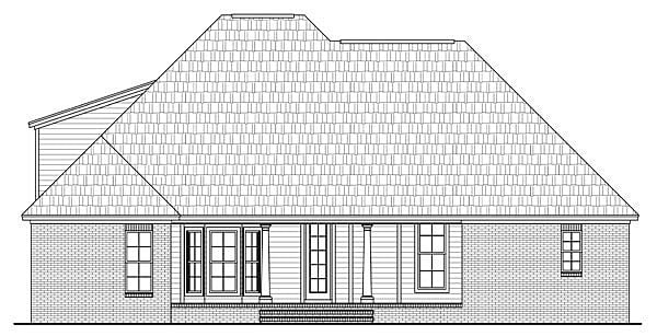 House Plan 59184 Rear Elevation