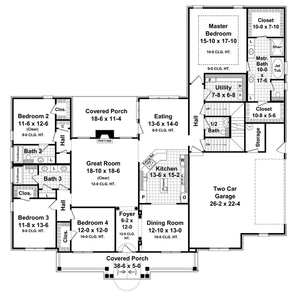 House Plan 59190 Level One