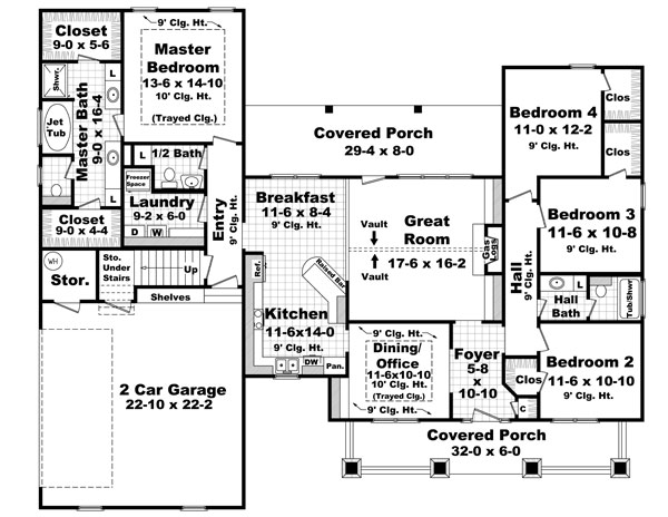 House Plan 59193 Level One