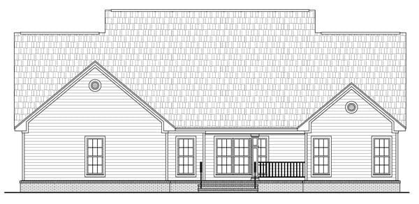 House Plan 59205 Rear Elevation