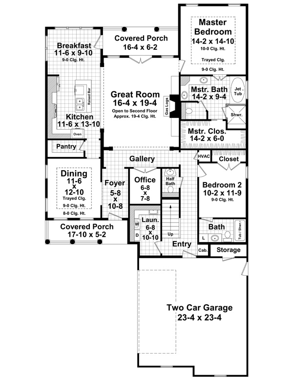 House Plan 59223 Level One