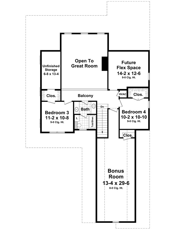House Plan 59223 Level Two