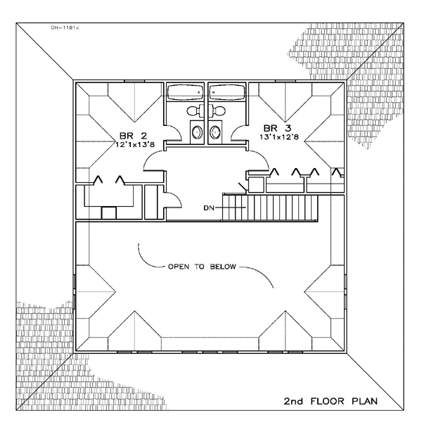 House Plan 59303 Level Two