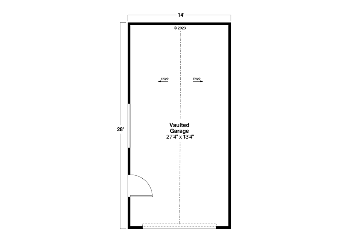 Garage Plan 59443 - 1 Car Garage Level One