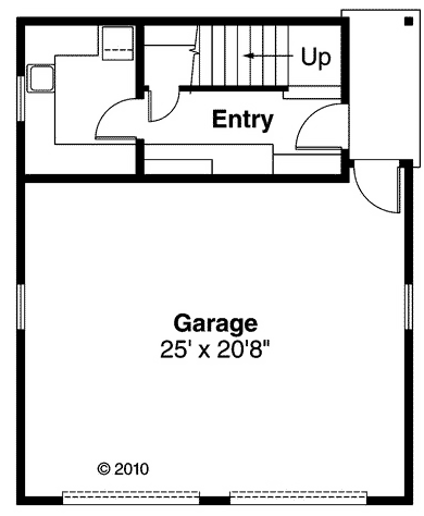 Garage Plan 59446 - 2 Car Garage Apartment Level One