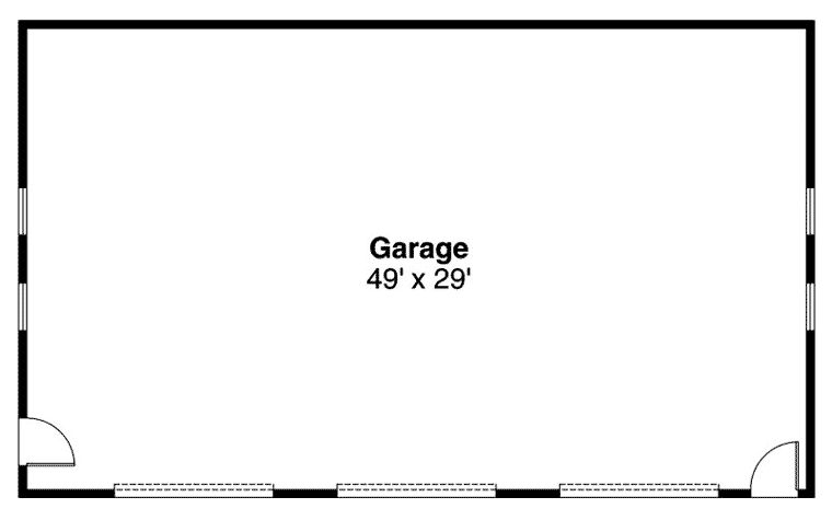 Garage Plan 59447 - 3 Car Garage Level One