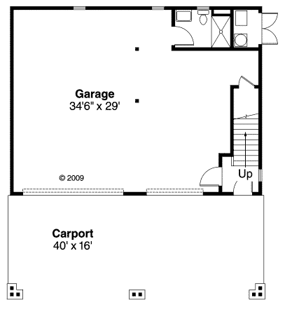Garage Plan 59472 - 5 Car Garage Apartment Level One
