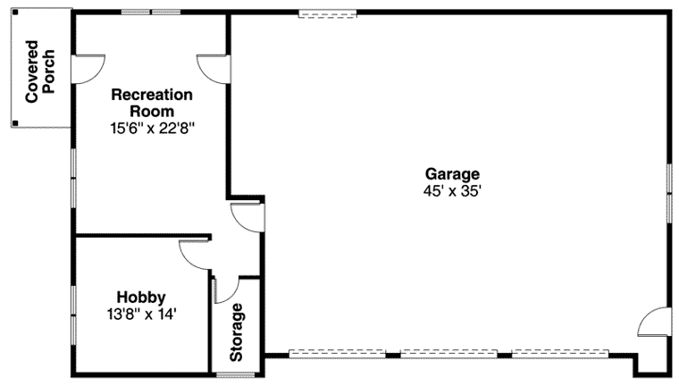 Garage Plan 59480 - 6 Car Garage Level One