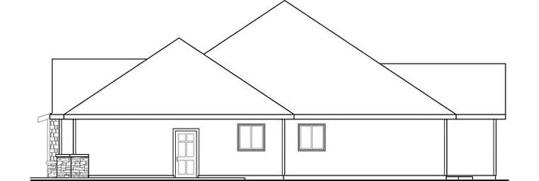 Cottage, Craftsman Plan with 2437 Sq. Ft., 3 Bedrooms, 3 Bathrooms, 3 Car Garage Picture 3