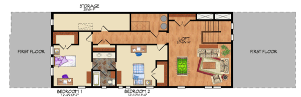 House Plan 59501 Level Two