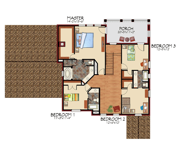 House Plan 59503 Level Two