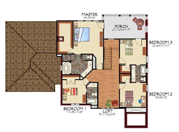House Plan 59504 Level Two