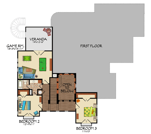 House Plan 59505 Level Two