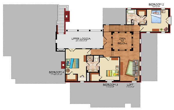 House Plan 59506 Level Two