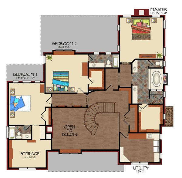 House Plan 59507 Level Two