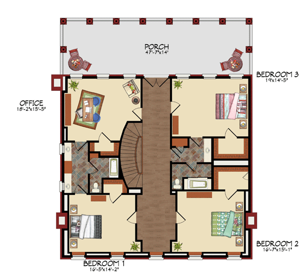 House Plan 59508 Level Two