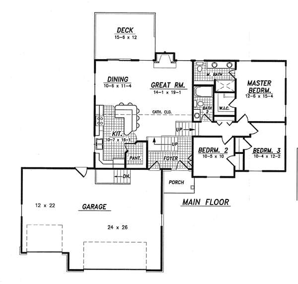 House Plan 59629 Level One