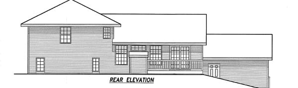 House Plan 59629 Rear Elevation