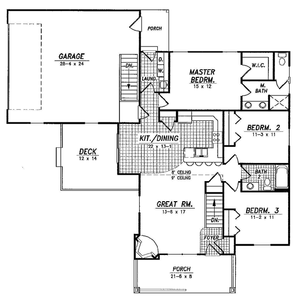 House Plan 59662 Level One