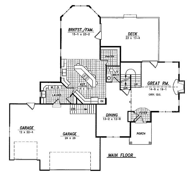 House Plan 59664 Level One