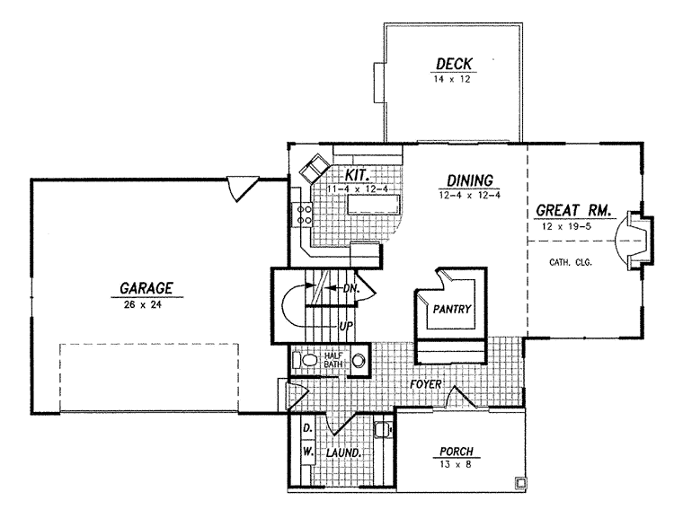 House Plan 59673 Level One