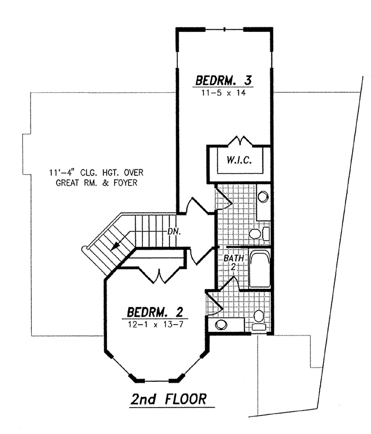 House Plan 59674 Level Two
