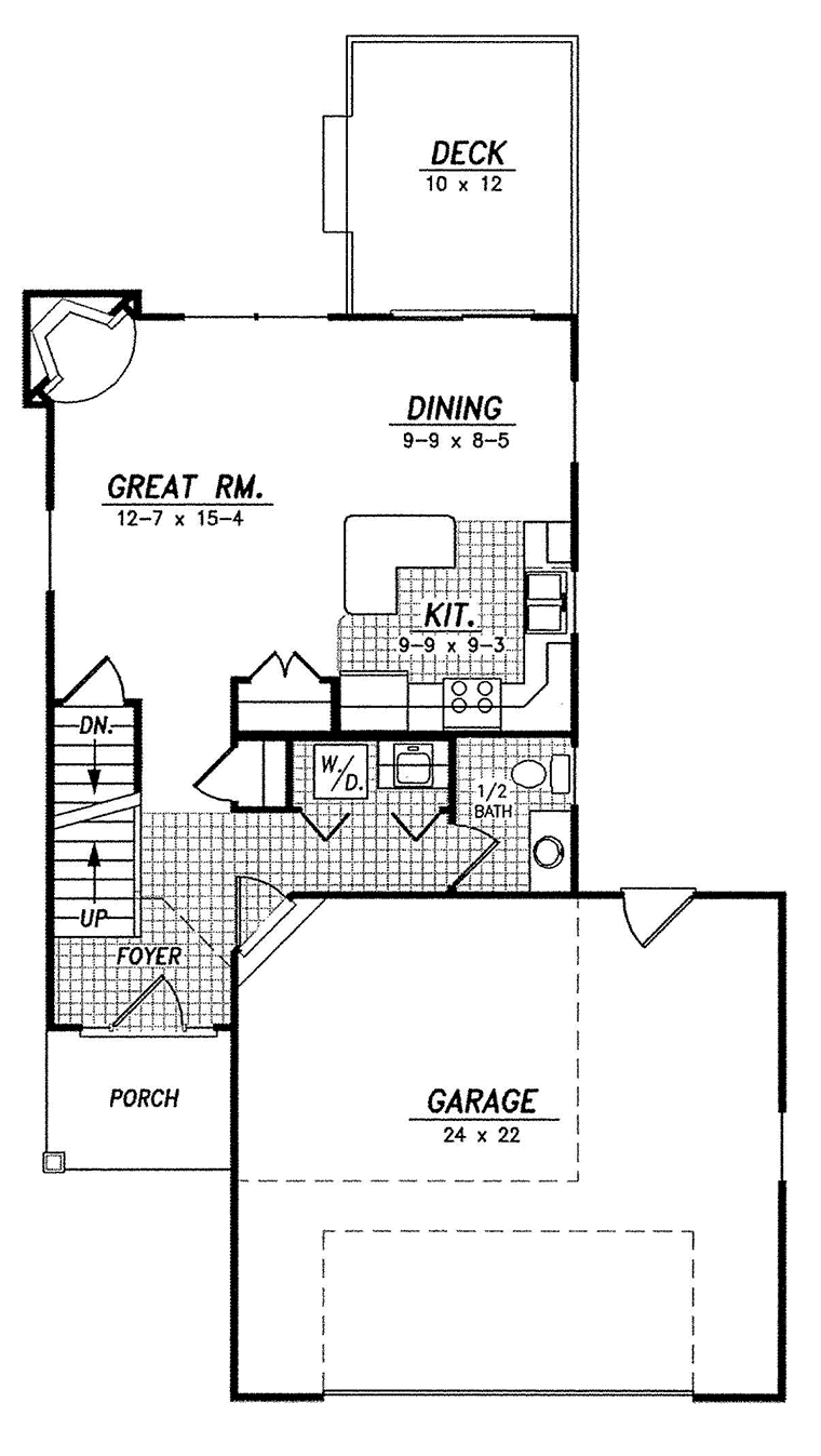 House Plan 59675 Level One