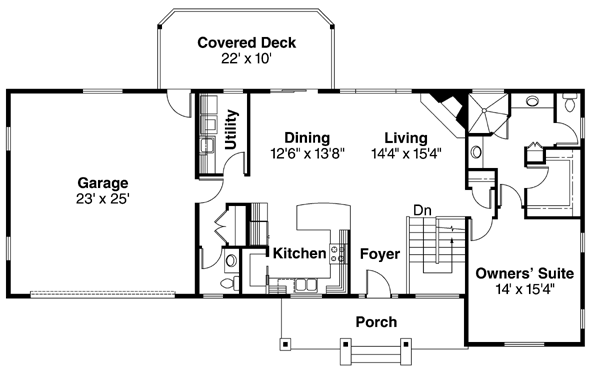 House Plan 59706 Level One