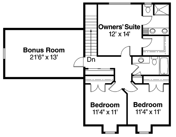 House Plan 59718 Level Two