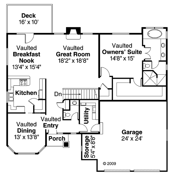 House Plan 59719 Level One