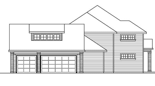 Contemporary, Country, European, Traditional Plan with 3309 Sq. Ft., 3 Bedrooms, 3 Bathrooms, 3 Car Garage Picture 2