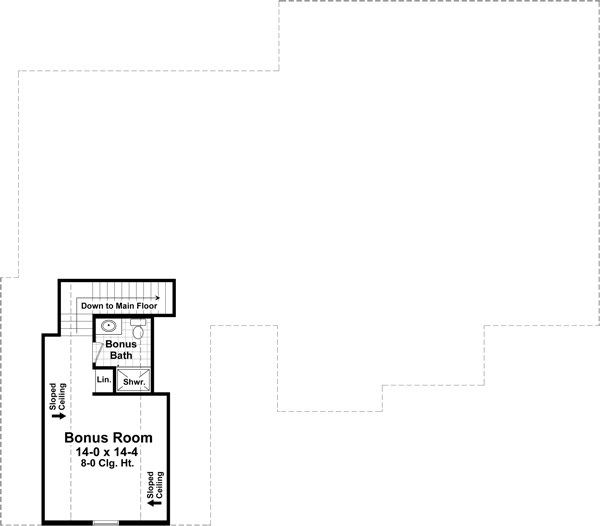 House Plan 59974 Level Two