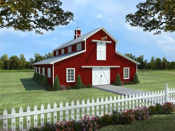 Garage-Living Plan 59991