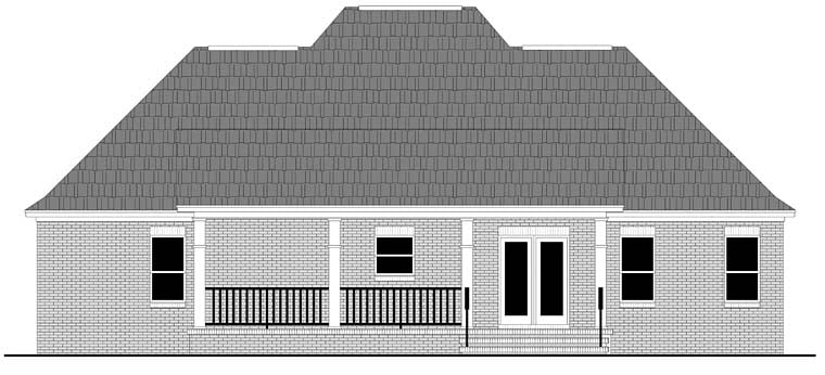 House Plan 59994 Rear Elevation