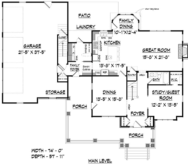 Plan 60022 | Two Story Traditional Country House Plan with Inviting ...