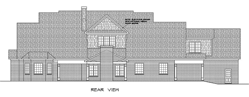 House Plan 60066 Rear Elevation