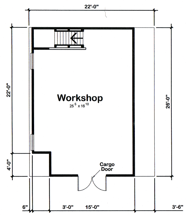 Garage Plan 6007 - 2 Car Garage Level Two