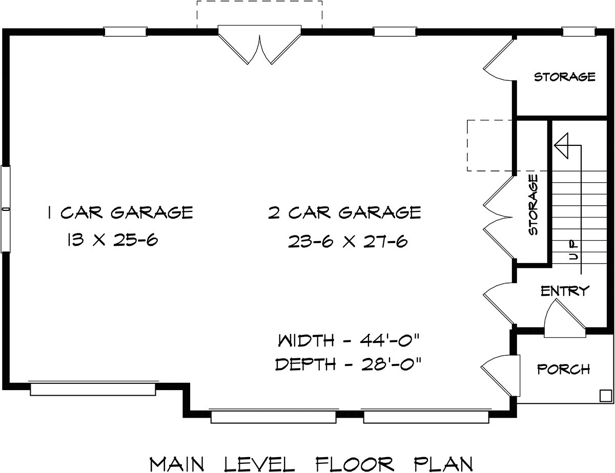 Garage Plan 60087 - 3 Car Garage Level One