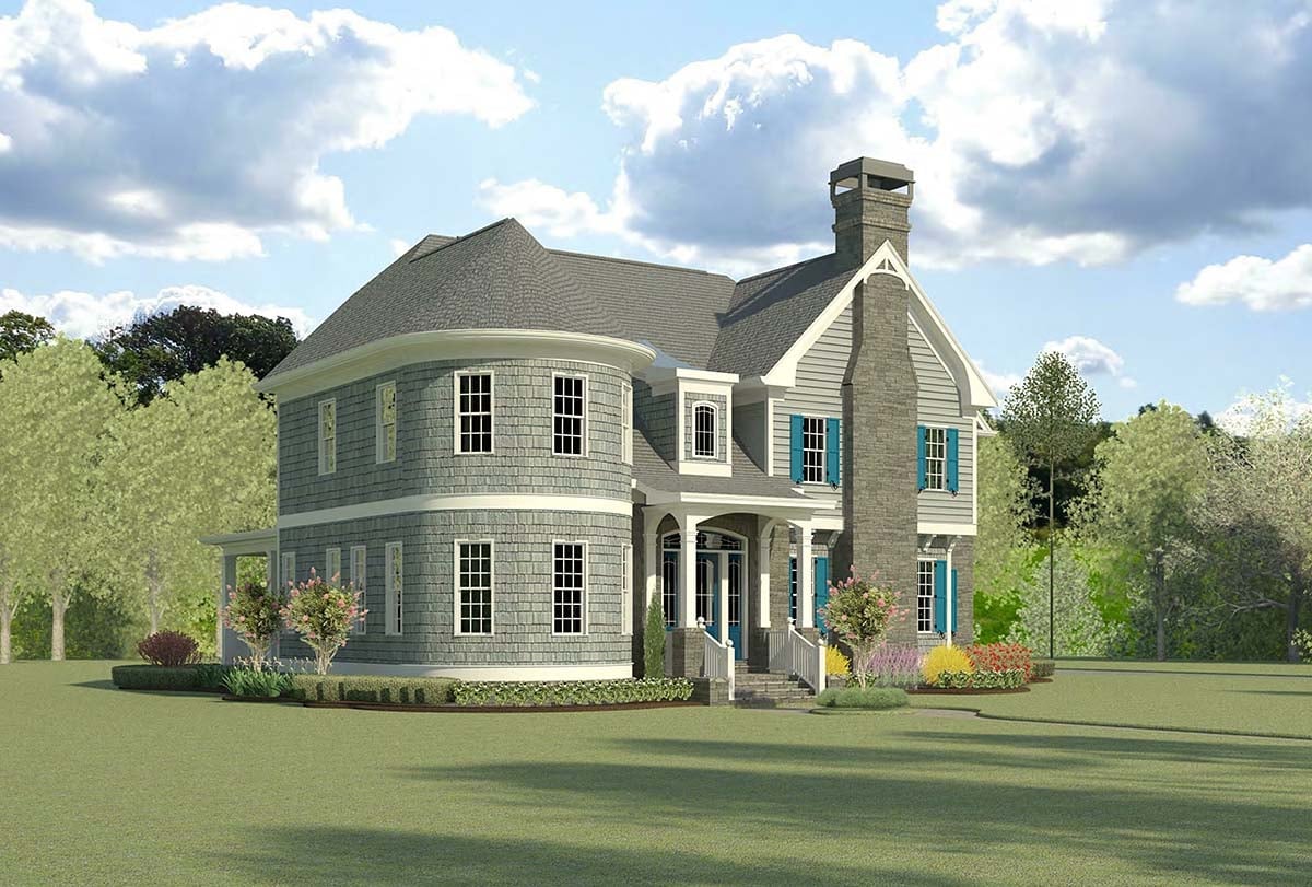 Cape Cod, French Country, Traditional Plan with 3740 Sq. Ft., 4 Bedrooms, 5 Bathrooms, 3 Car Garage Picture 3