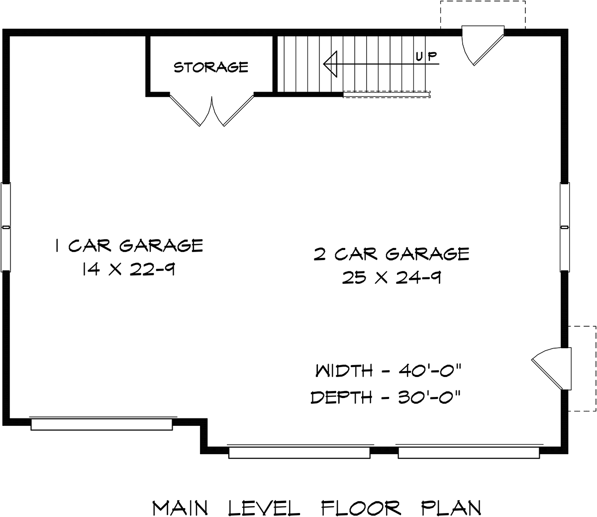 Garage Plan 60091 - 3 Car Garage Level One