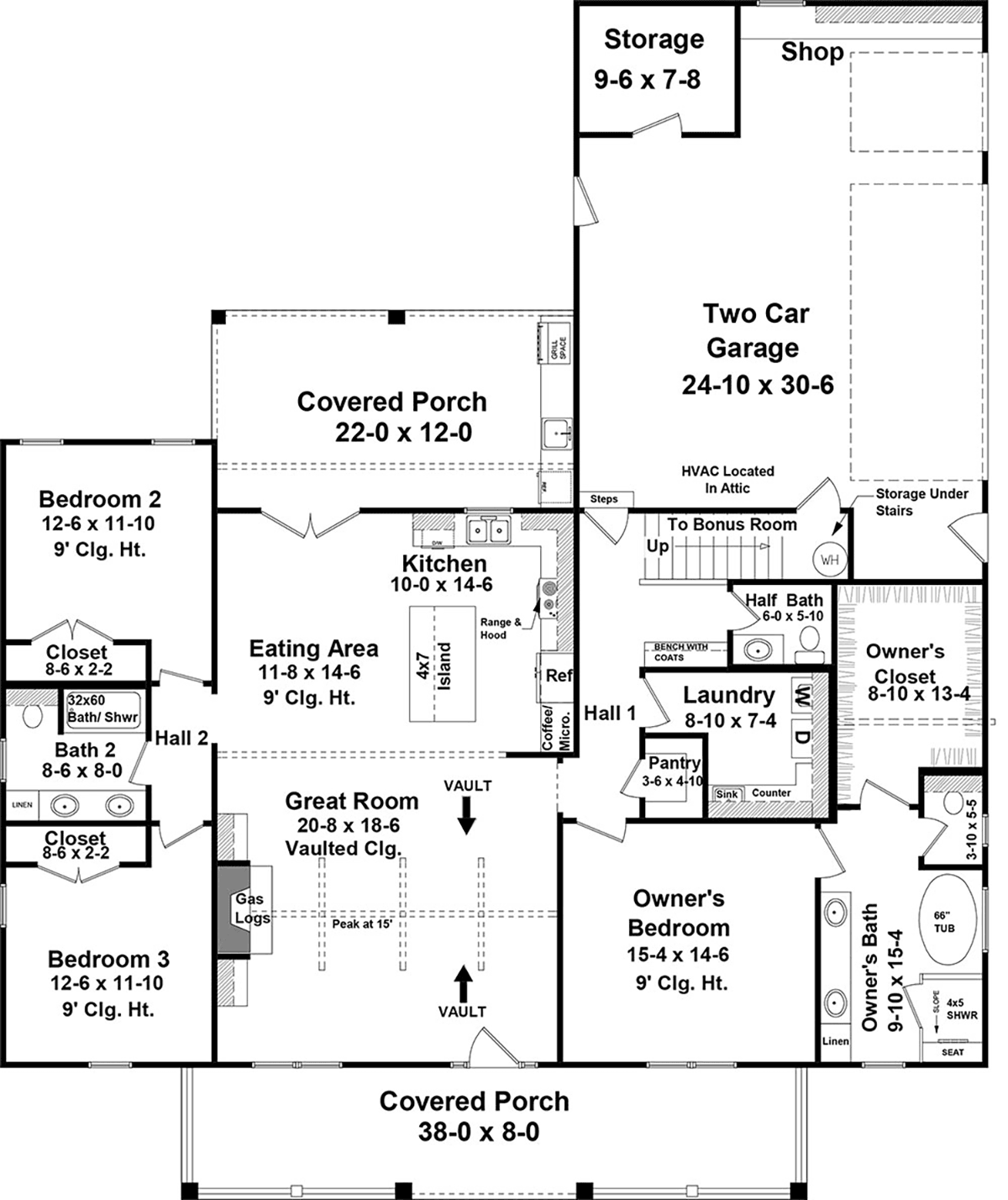 House Plan 60109 Level One