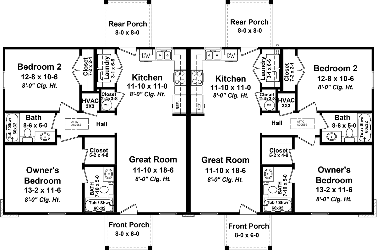 Multi-Family Plan 60117 Level One
