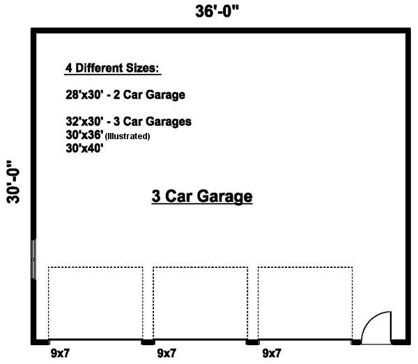 Garage Plan 6012 - 3 Car Garage Alternate Level One