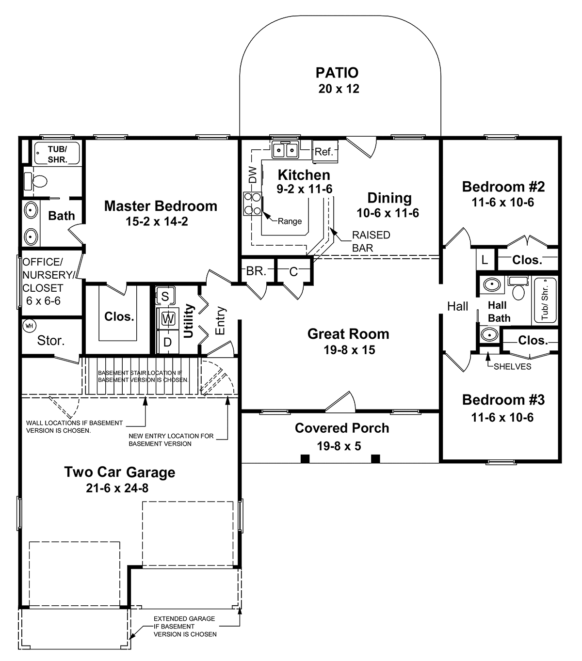 House Plan 60125 Level One