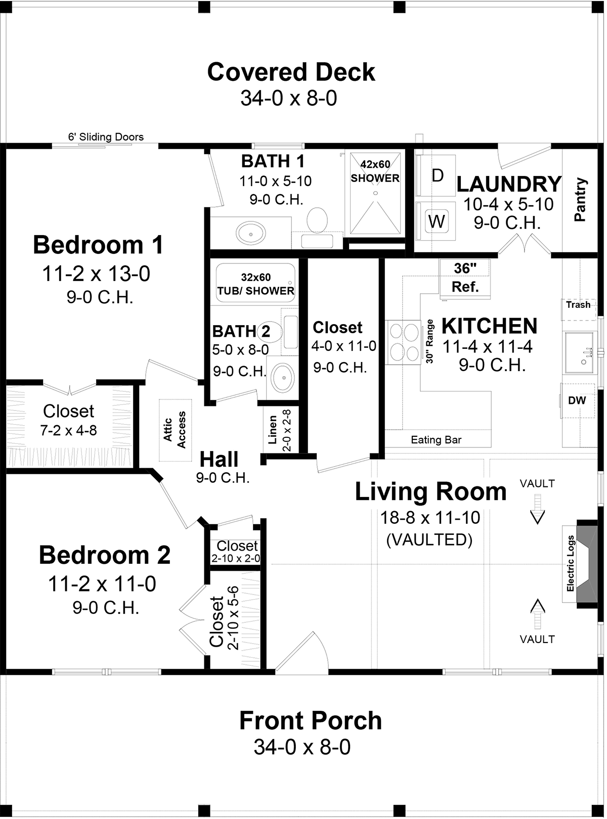 House Plan 60132 Level One