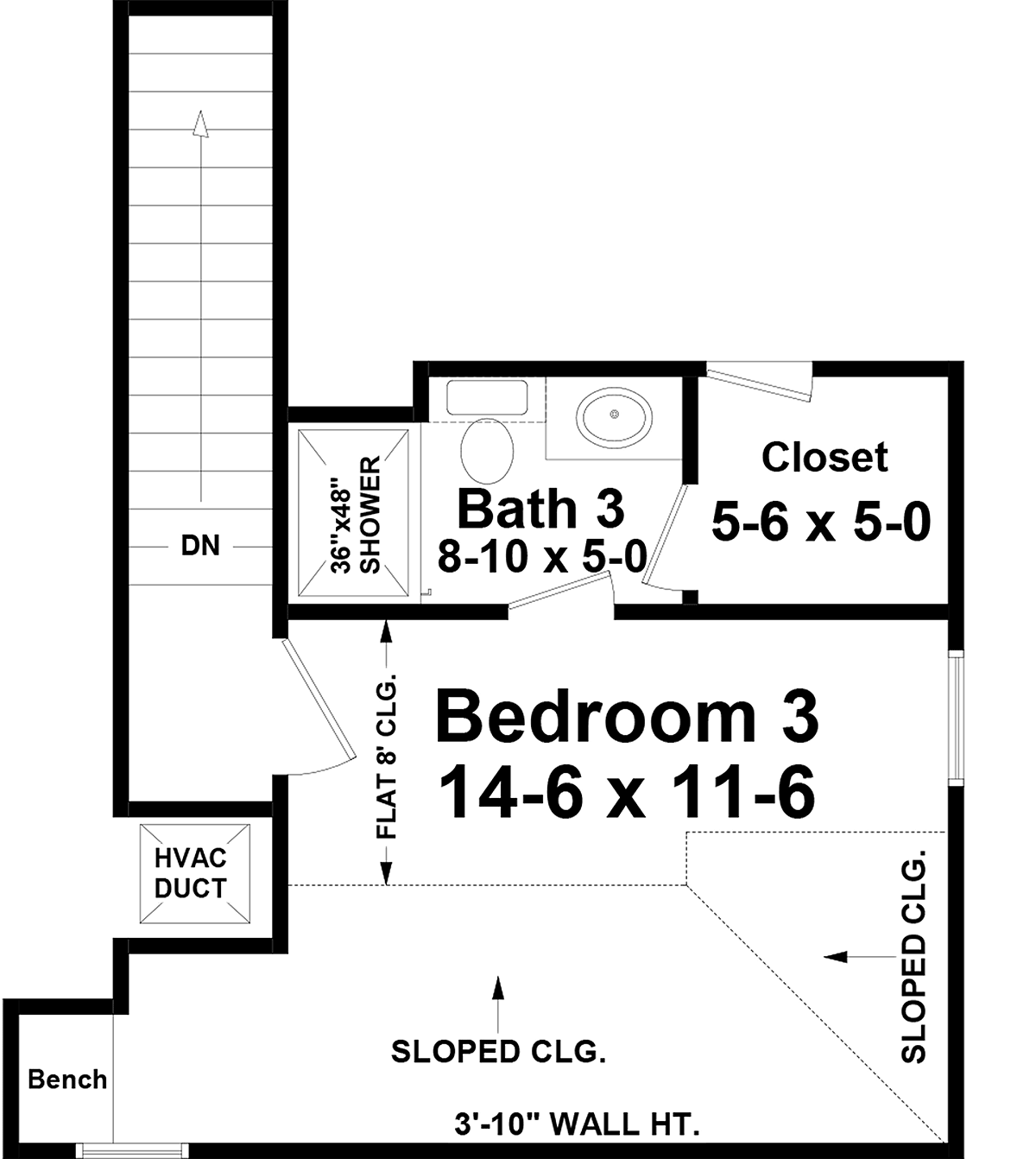 House Plan 60133 Level Two