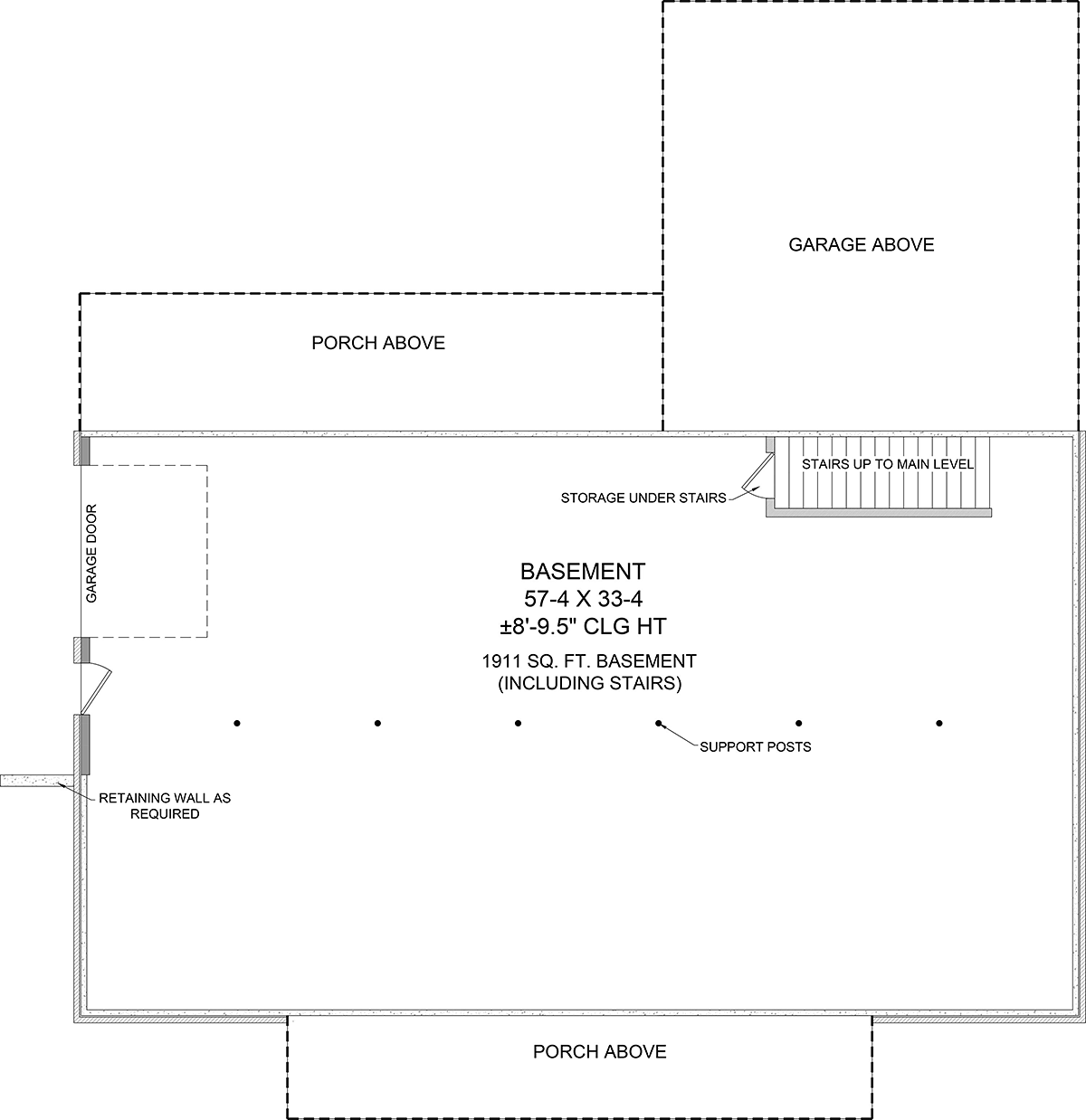 House Plan 60137 Lower Level