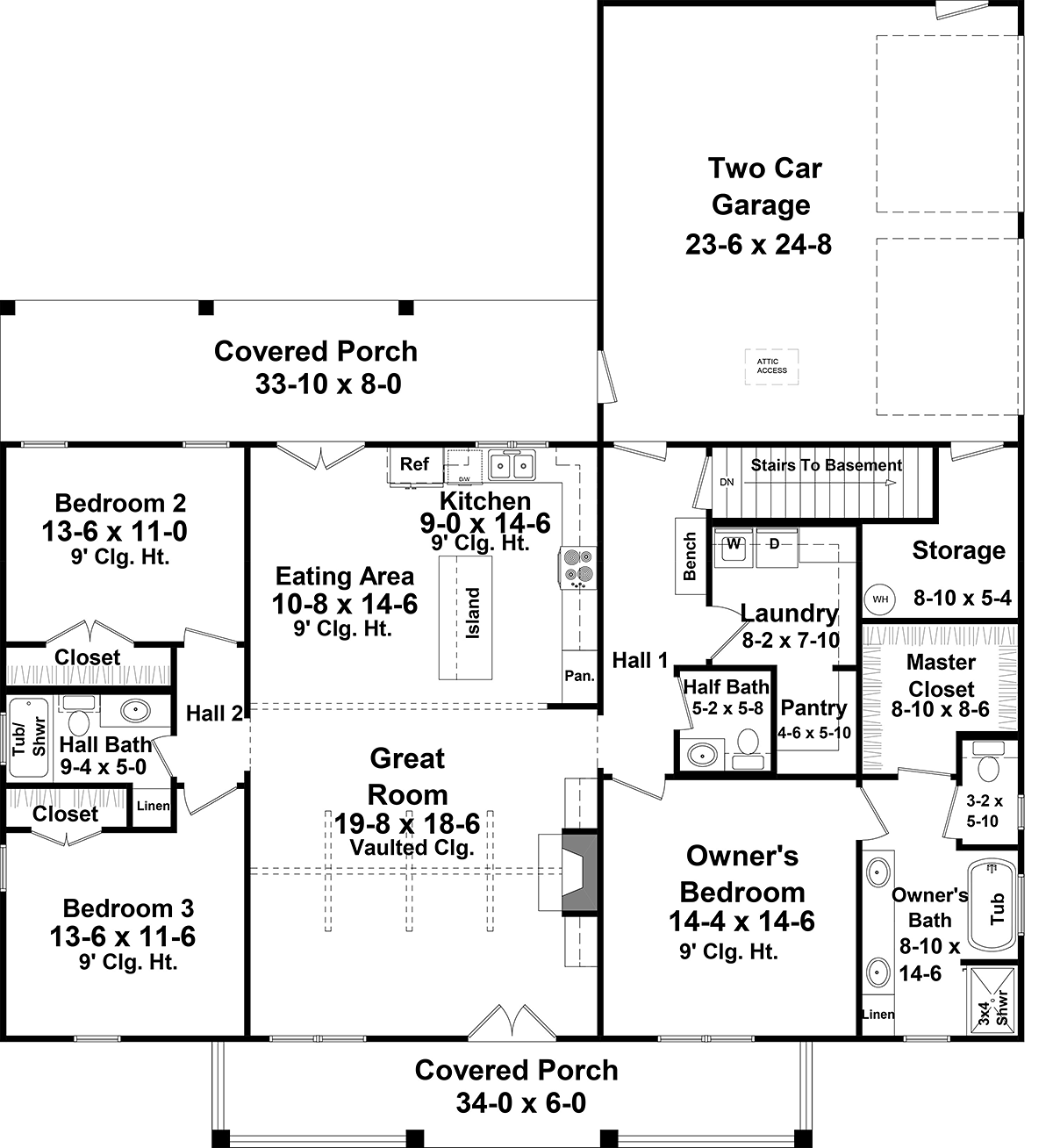 House Plan 60137 Alternate Level One
