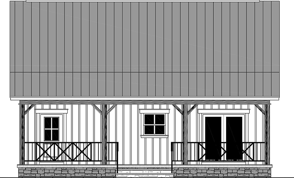 House Plan 60140 Rear Elevation