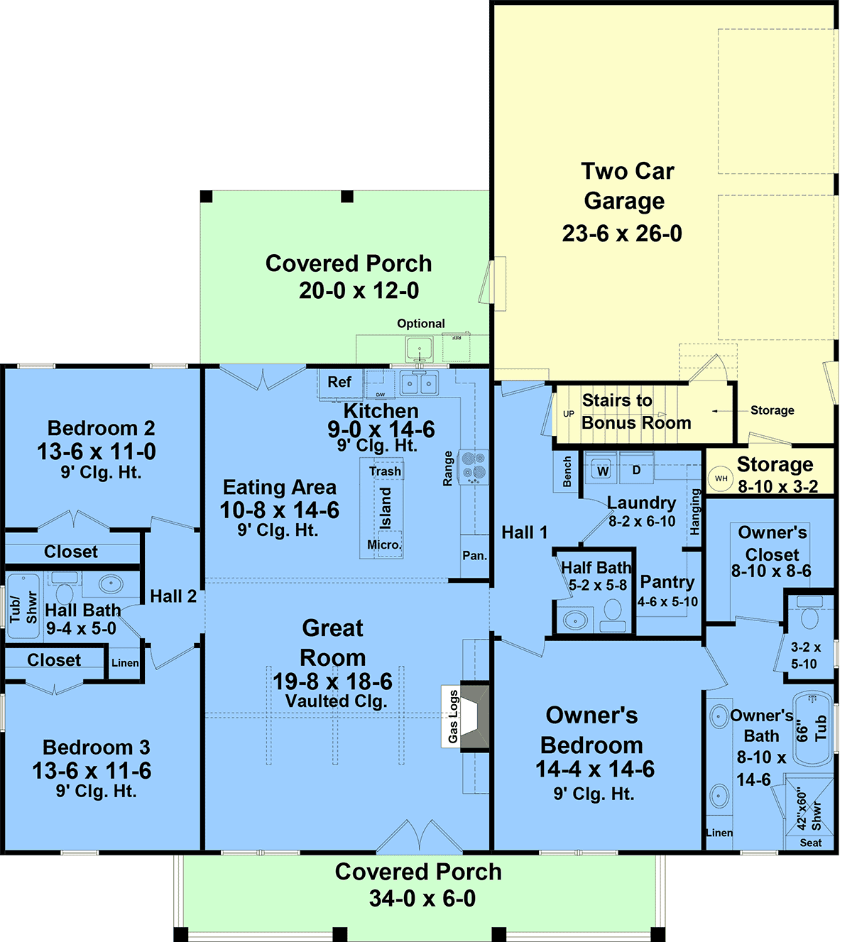 House Plan 60141 Level One